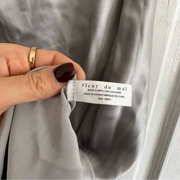 Fleur Du Mal One Shoulder Silk Midi Dress - Picture 8 of 10